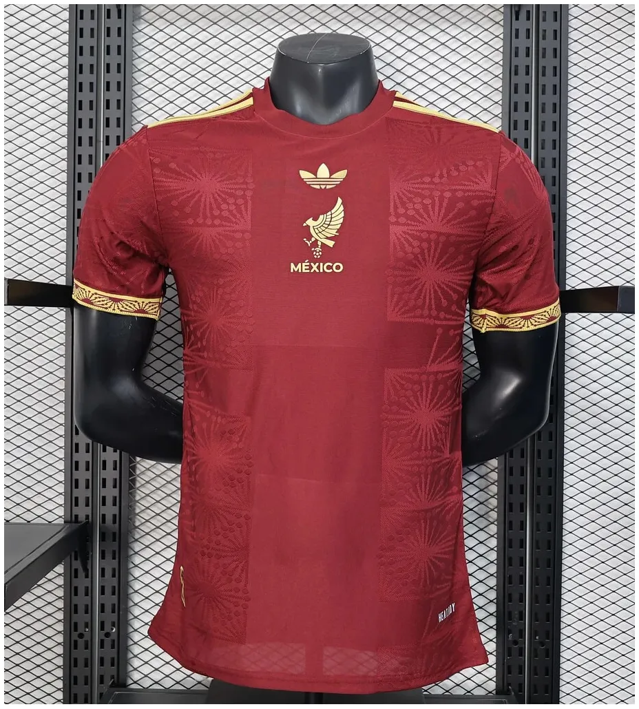 Maillot Mexique “gold Rouge” 2025/26 - Concept - Authentic