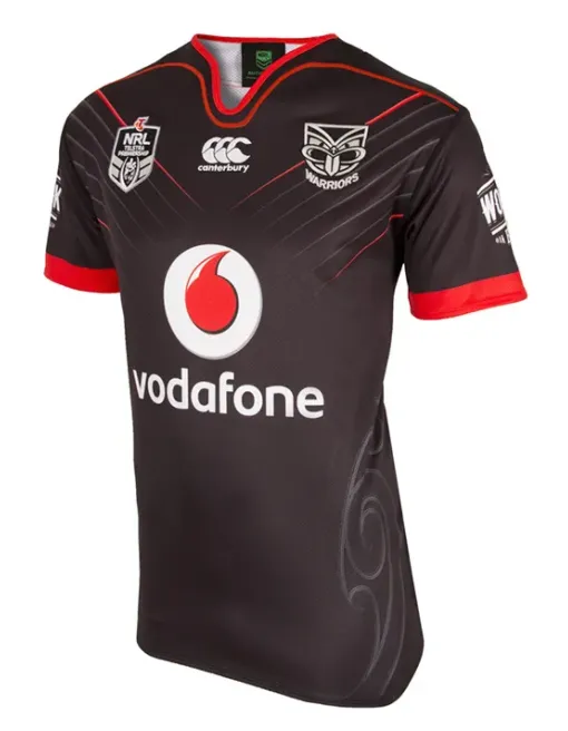 Nz Warriors Rugby League Home Shirt Short Sleeve 2017