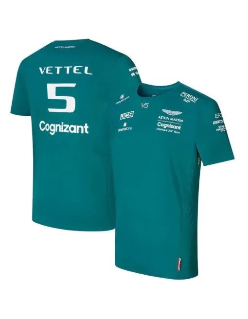 T-Shirt Team Aston Martin F1 Cognizant 2022 - Sebastian Vettel