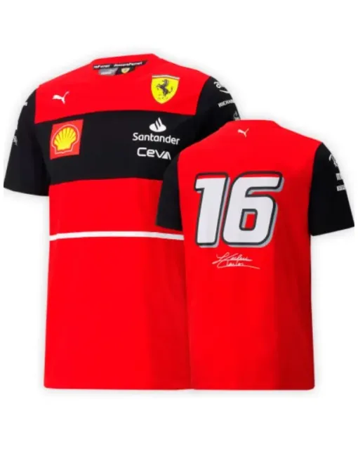 T-Shirt Team Scuderia Ferrari 2022 - Charles Leclerc