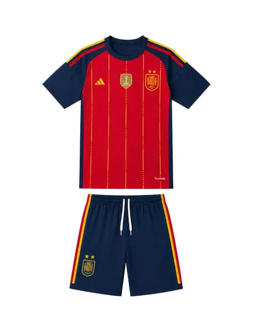 Spain Home 2026 Junior Kit - 2 Stars