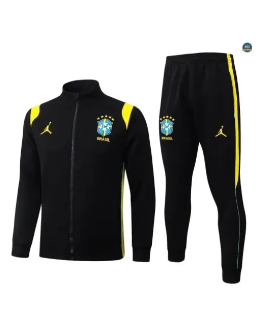 Jacket Tracksuit Kids football Brazil 2026/27 Black/Yellow