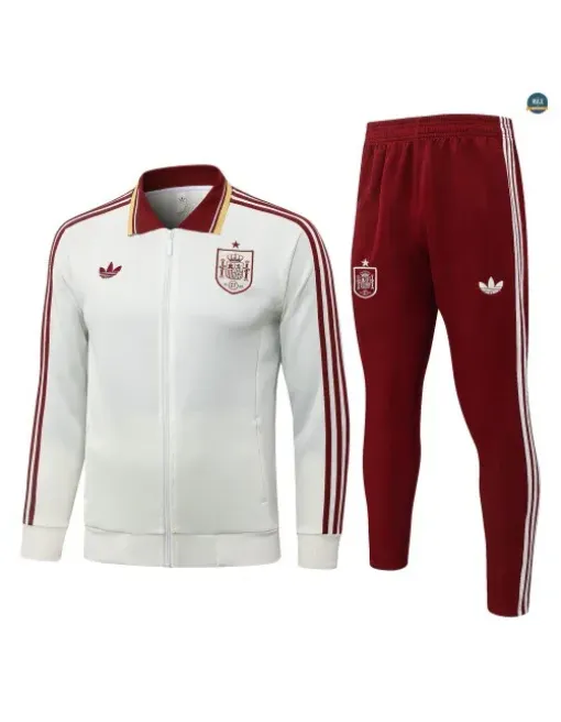 Jacket Tracksuit Kids football Spain 2026/27 White Off-white