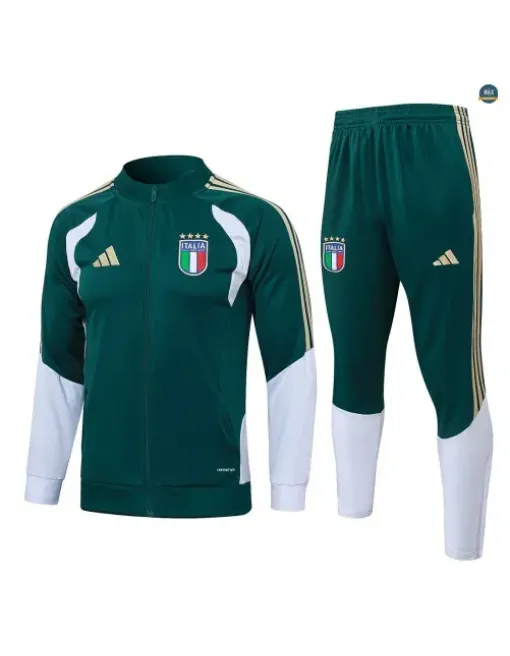 Jacket Tracksuit Kids football Italy 2026/27 Green Blackish