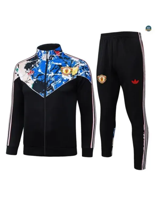 Jacket Tracksuit Kids football Manchester United 2026/27 Black