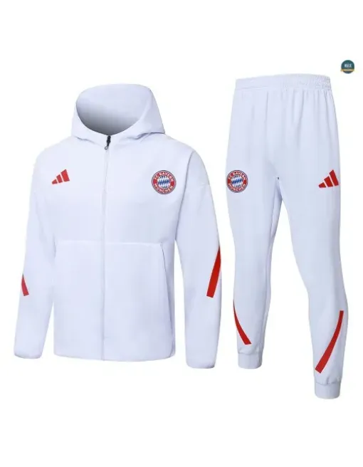 Jacket Tracksuit football hooded Bayern Munich 2026/27 White