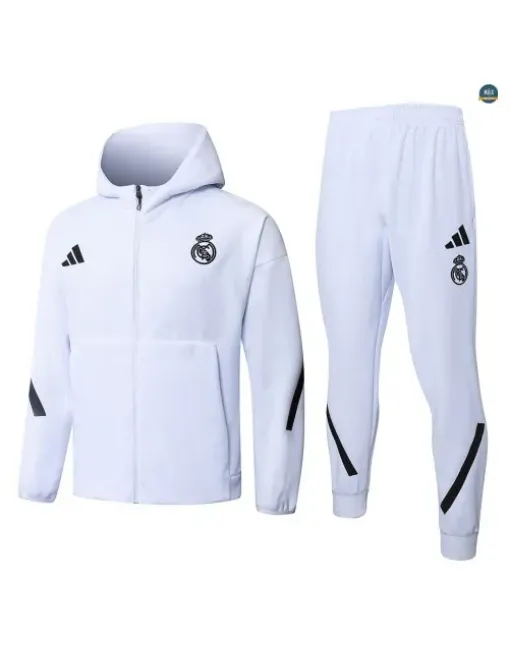 Jacket Tracksuit football hooded Real Madrid 2026/27 White
