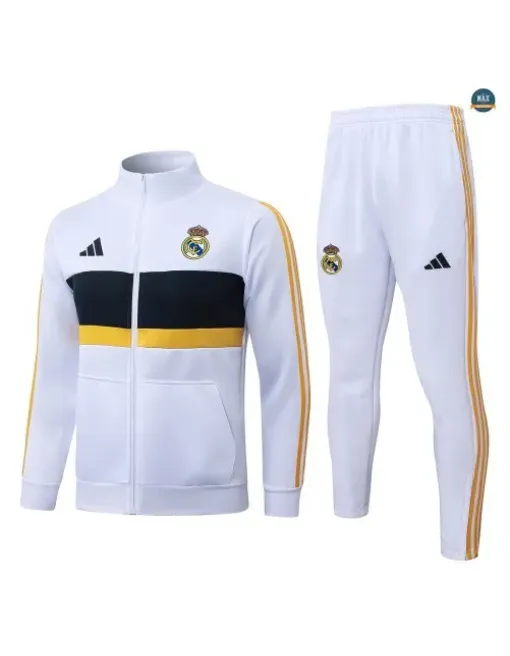 Jacket Tracksuit Football Real Madrid 2026/27 White/Green/Jau