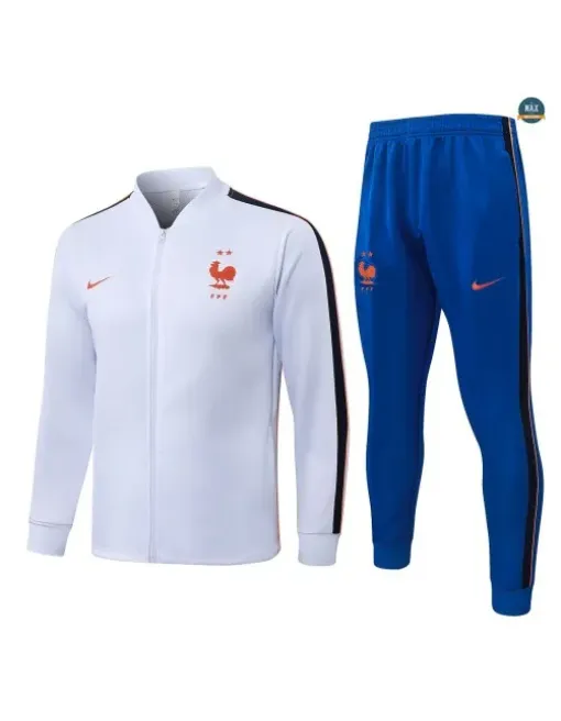 Jacket Tracksuit Kids Football France 2026/27 White