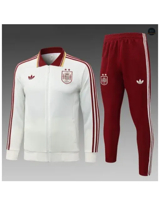 Jacket Tracksuit Football Spain 2026/27 2 stars White