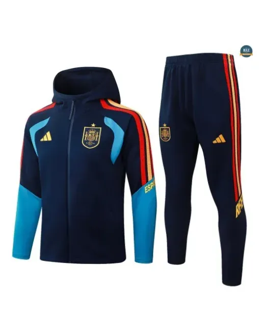 Jacket Tracksuit Football Spain Hooded 2026/27 Blue