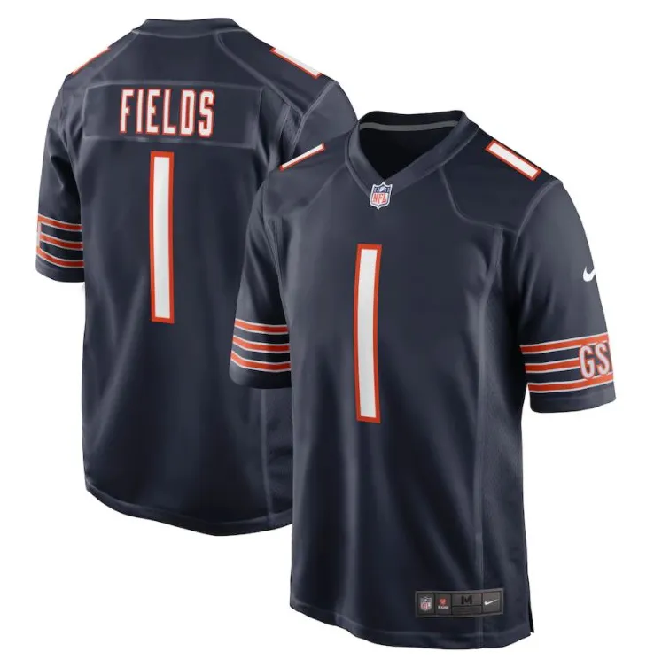 Justin Fields Chicago Bears - Navy