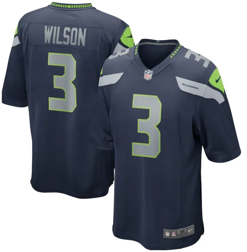 Russell Wilson Seattle Seahawks - Navy