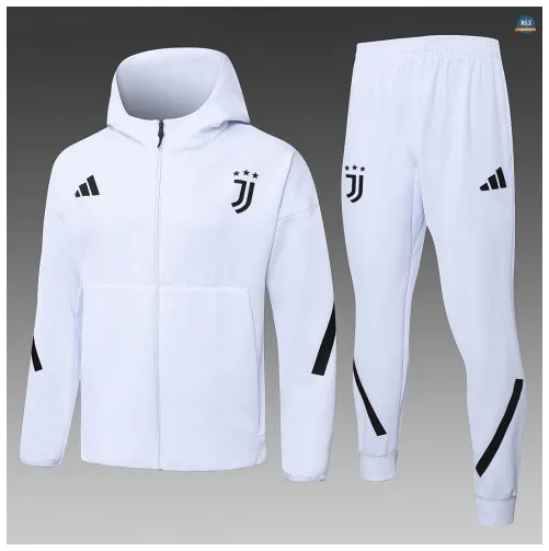 Veste Survetement foot à capuche Juventus 2026/27 Blanc