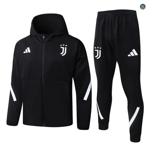 Veste Survetement foot à capuche Juventus 2026/27 Noir