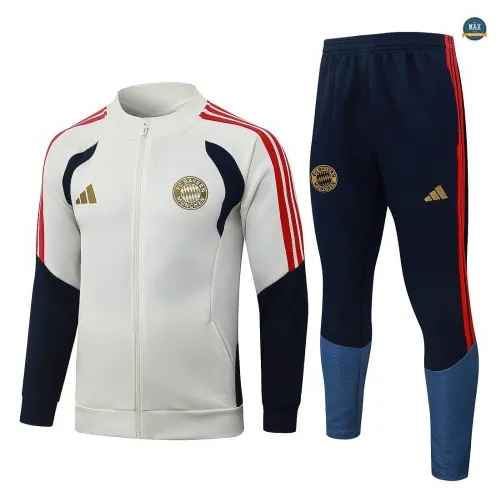 Soldes Veste Survetement Enfant Foot Bayern Munich 2026/27 blanc