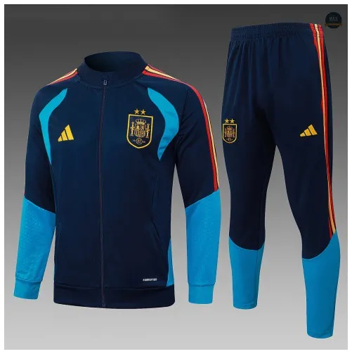 Soldes Veste Survetement Enfant Foot Espagne 2026/27 Bleu Marine