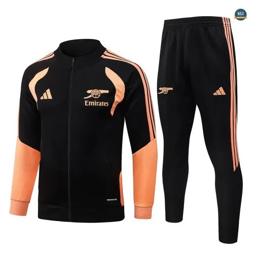 Veste Survetement Enfant Foot Arsenal 2026/27 Noir/Orange