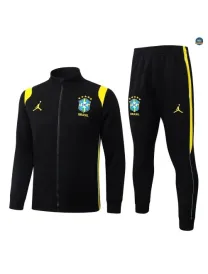 Veste Survetement foot Brésil 2026/27 Noir/Jaune