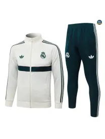 Acheter Veste Survetement Foot Real Madrid 2026/27 blanc cassé/