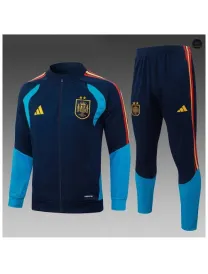Soldes Veste Survetement Enfant Foot Espagne 2026/27 Bleu Marine