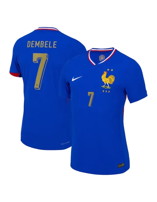 Jersey France Home 2024 - Dembele Printing Or - Authentic