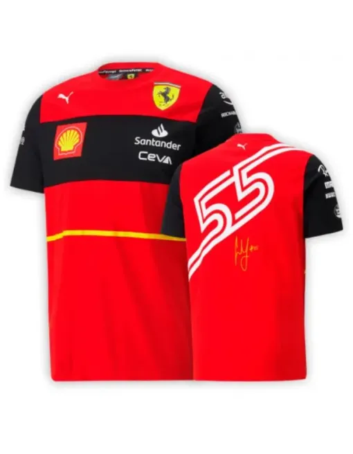 T-Shirt Team Scuderia Ferrari 2022 - Carlos Sainz