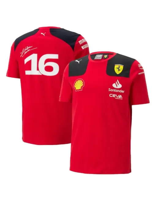 T-Shirt Team Scuderia Ferrari 2023 - Charles Leclerc