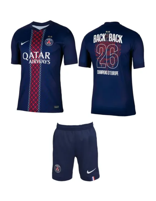 PSG Home 2025/26 Junior Kit - 2 stars Back2back