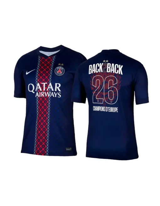 Jersey PSG Home 2025/26 - Champions Back2back - Authentic